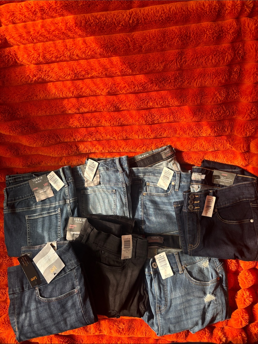 Set of 7 Pairs of Skinny Jeans - all size 14 Tall/14XTALL